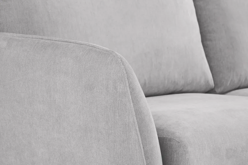 Trend Lyx 6-seters Vendbar L-formet Hjørnesofa i Stoff - Lys grå - Møbler - Sofaer - Hjørnesofaer
