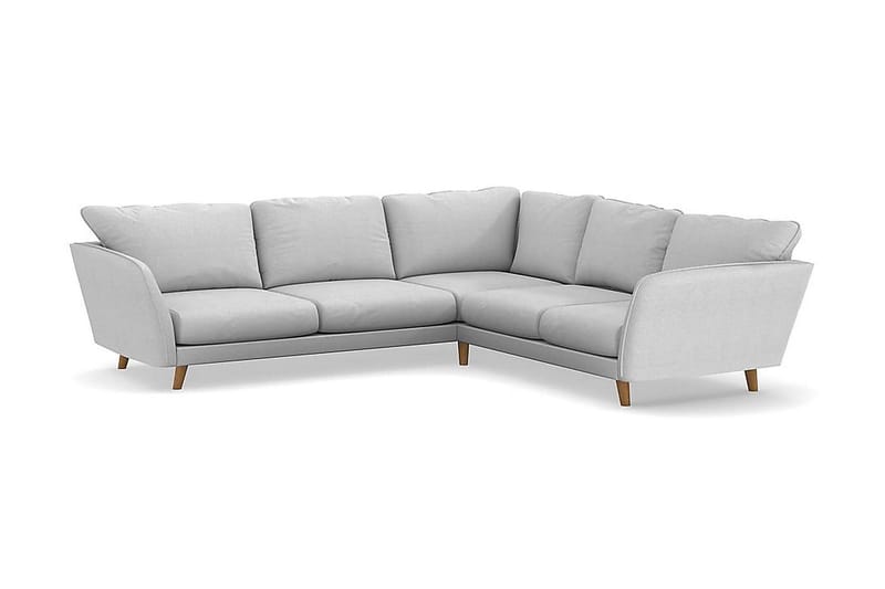 Trend Lyx 6-seters Vendbar L-formet Hjørnesofa i Stoff - Lys grå - Møbler - Sofaer - Hjørnesofaer
