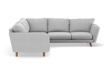Trend Lyx 6-seters Vendbar L-formet Hjørnesofa i Stoff - Lys grå - Møbler - Sofaer - Hjørnesofaer