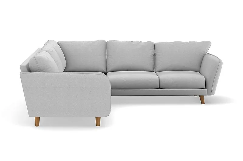Trend Lyx 6-seters Vendbar L-formet Hjørnesofa i Stoff - Lys grå - Møbler - Sofaer - Hjørnesofaer