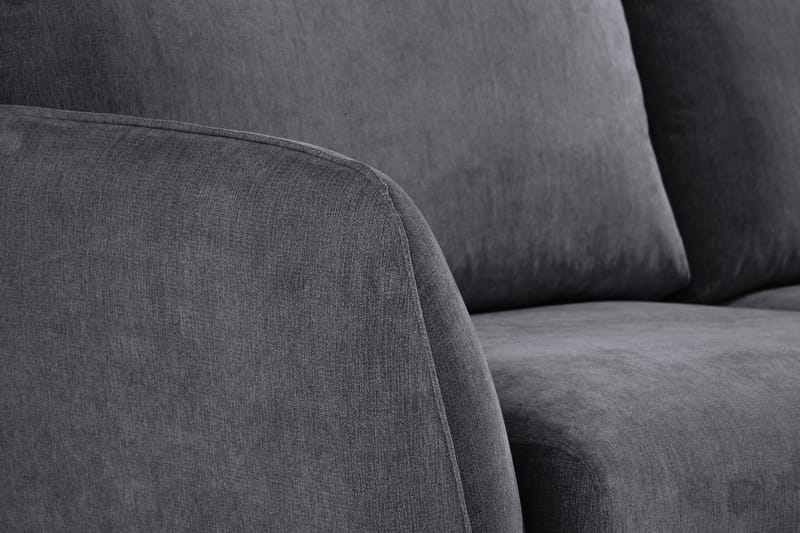 Trend Lyx 6-seters Vendbar L-formet Hjørnesofa i Stoff - Mørk grå - Møbler - Sofaer - Hjørnesofaer
