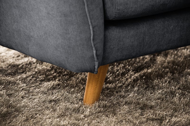 Trend Lyx 6-seters Vendbar L-formet Hjørnesofa i Stoff - Mørk grå - Møbler - Sofaer - Hjørnesofaer