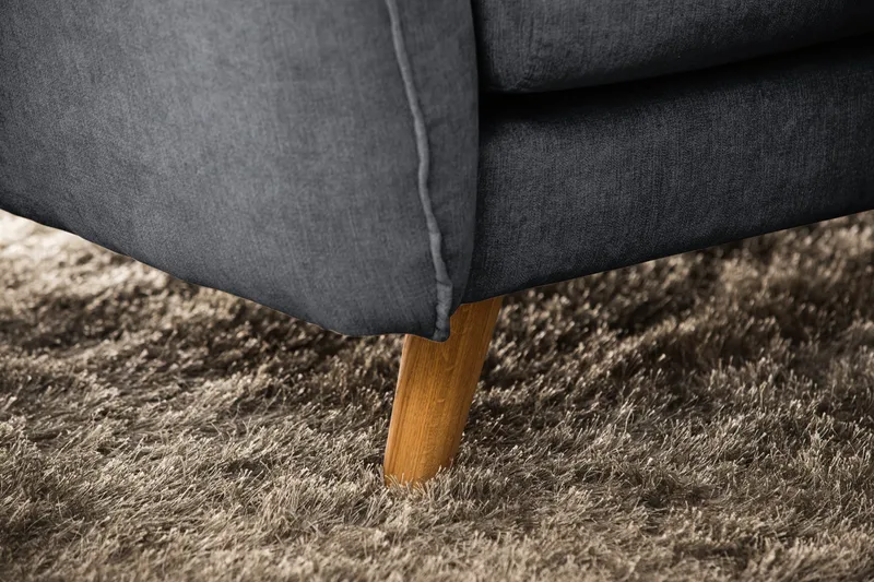 Trend Lyx 6-seters Vendbar L-formet Hjørnesofa i Stoff - Mørk grå - Møbler - Sofaer - Hjørnesofaer