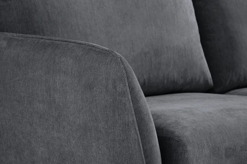 Trend Lyx 6-seters Vendbar L-formet Hjørnesofa i Stoff - Mørk grå - Møbler - Sofaer - Hjørnesofaer