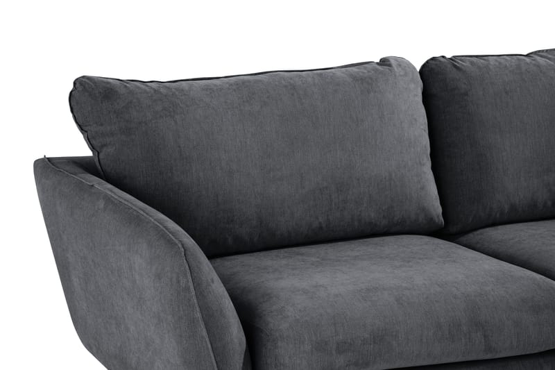 Trend Lyx 6-seters Vendbar L-formet Hjørnesofa i Stoff - Mørk grå - Møbler - Sofaer - Hjørnesofaer