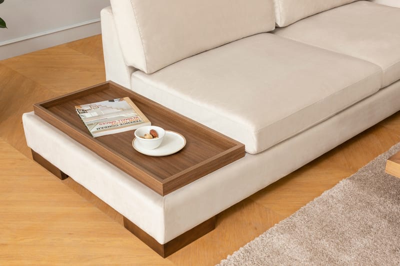 Tulima Sofa med Sjeselong Høyre - Beige/Natur - Møbler - Sofaer - Hjørnesofaer