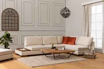 Tulima Sofa med Sjeselong Høyre - Beige/Natur - Møbler - Sofaer - Hjørnesofaer
