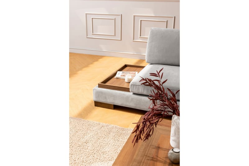 Tulima Sofa med Sjeselong Høyre - Lysegrå/Natur - Møbler - Sofaer - Hjørnesofaer