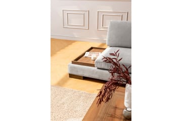 Tulima Sofa med Sjeselong Høyre - Lysegrå/Natur - Møbler - Sofaer - Hjørnesofaer