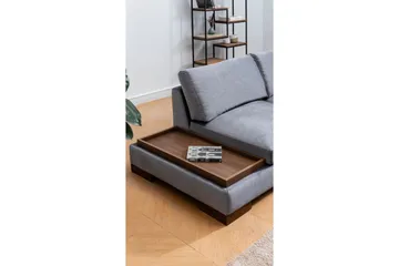 Tulima Sofa med Sjeselong m Krakk Høyre - Mørkegrå/Natur - Møbler - Sofaer - Hjørnesofaer