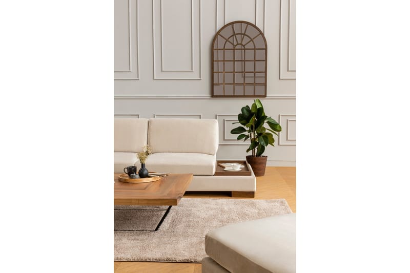 Tulima Sofa med Sjeselong m Krakk Venstre - Beige/Natur - Møbler - Sofaer - Hjørnesofaer