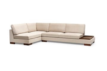 Tulima Sofa med Sjeselong m Krakk Venstre - Beige/Natur - Møbler - Sofaer - Hjørnesofaer