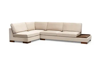 Tulima Sofa med Sjeselong m Krakk Venstre - Beige/Natur - Møbler - Sofaer - Hjørnesofaer