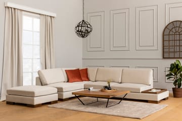Tulima Sofa med Sjeselong m Krakk Venstre - Beige/Natur - Møbler - Sofaer - Hjørnesofaer