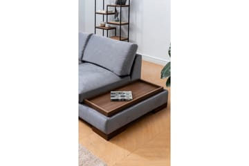 Tulima Sofa med Sjeselong m Krakk Venstre - Mørkegrå/Natur - Møbler - Sofaer - Hjørnesofaer