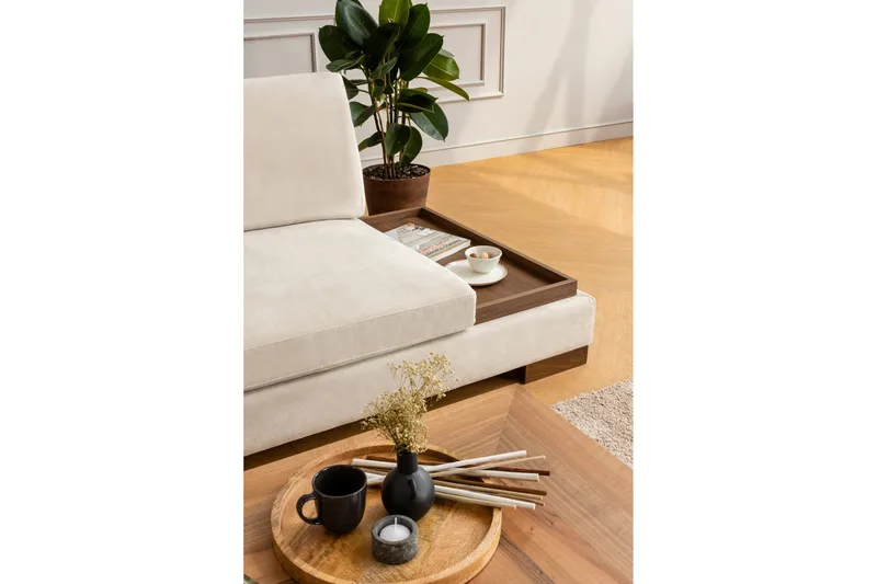 Tulima Sofa med Sjeselong Venstre - Beige/Natur - Møbler - Sofaer - Hjørnesofaer