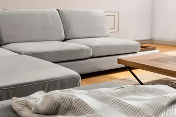 Tulima Sofa med Sjeselong Venstre - Lysegrå/Natur - Møbler - Sofaer - Hjørnesofaer