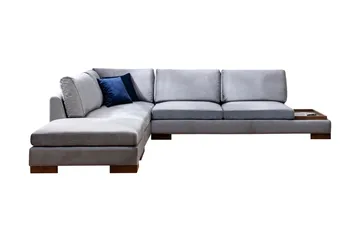 Tulima Sofa med Sjeselong Venstre - Mørkegrå/Natur - Møbler - Sofaer - Hjørnesofaer