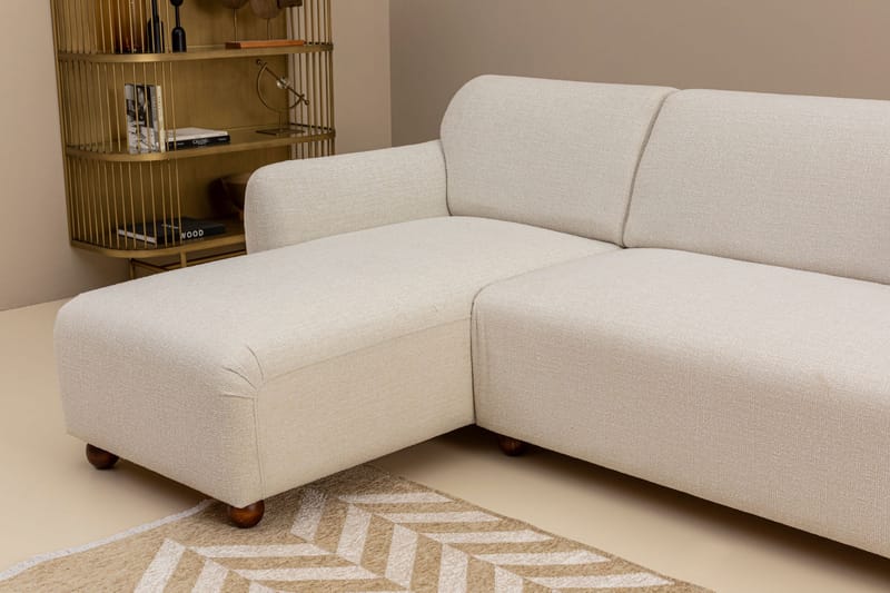 Whitecliffs Divansofa 3-seters - Hvit - Møbler - Sofaer - Sofaer med sjeselong - 3 seters sofa med divan