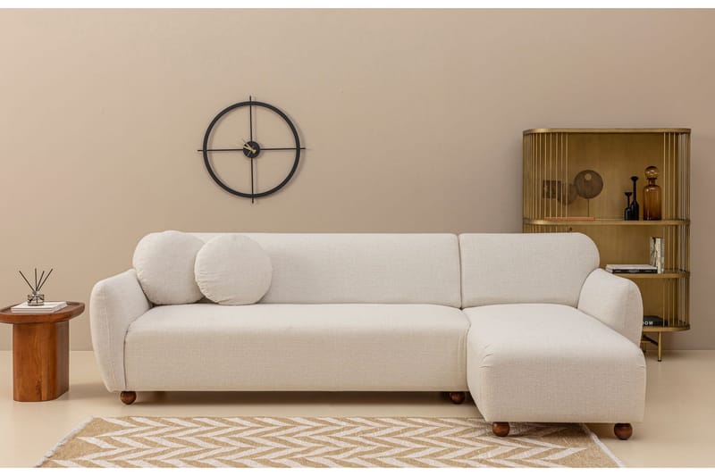 Whitecliffs Divansofa 3-seters - Hvit - Møbler - Sofaer - Sofaer med sjeselong - 3 seters sofa med divan