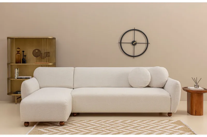 Whitecliffs Divansofa 3-seters - Hvit - Møbler - Sofaer - Sofaer med sjeselong - 3 seters sofa med divan