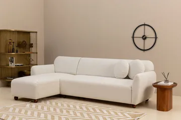 Whitecliffs Divansofa 3-seters - Hvit - Møbler - Sofaer - Sofaer med sjeselong - 3 seters sofa med divan