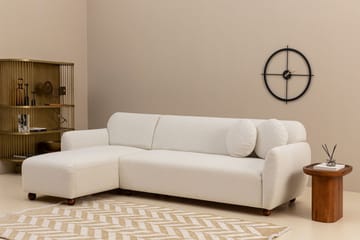 Whitecliffs Divansofa 3-seters - Hvit - Møbler - Sofaer - Sofaer med sjeselong - 3 seters sofa med divan