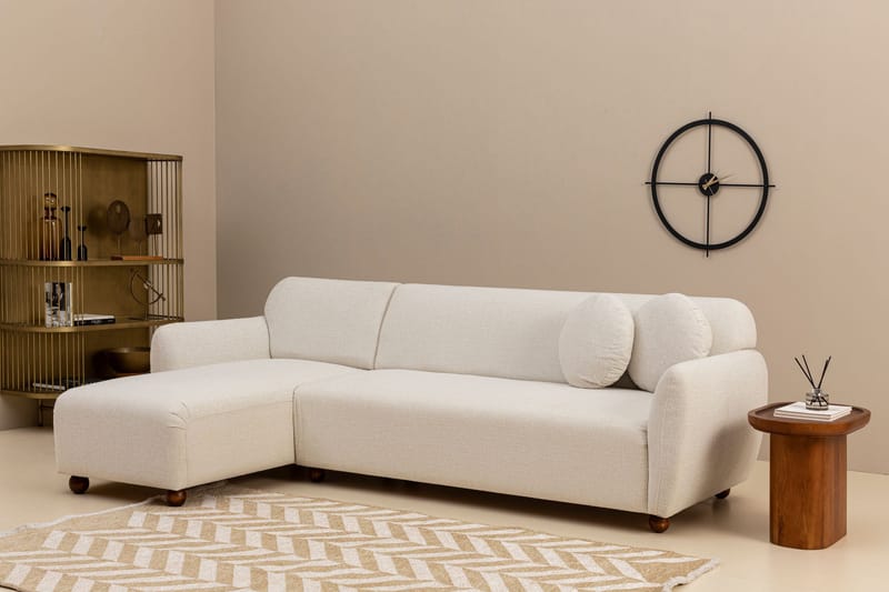Whitecliffs Divansofa 3-seters - Hvit - Møbler - Sofaer - Sofaer med sjeselong - 3 seters sofa med divan
