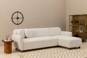 Whitecliffs Divansofa 3-seters - Hvit - Møbler - Sofaer - Sofaer med sjeselong - 3 seters sofa med divan
