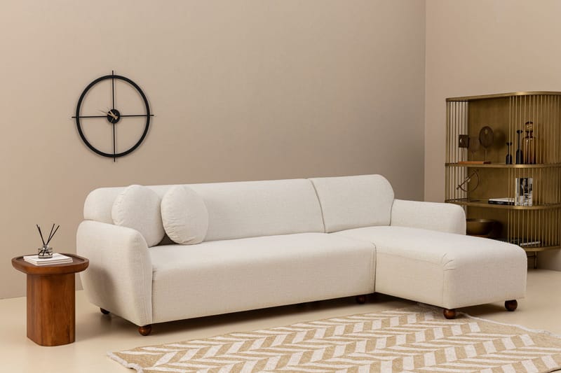 Whitecliffs Divansofa 3-seters - Hvit - Møbler - Sofaer - Sofaer med sjeselong - 3 seters sofa med divan