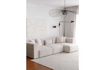 Yolo Hjørnesofa 4-seter - Hvit - Møbler - Sofaer - Hjørnesofaer - Hjørnesofa med divan