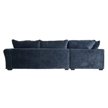 Hjørnesofa/ottoman Denvi - mørk blå - Møbler - Sofaer - Fløyelssofaer