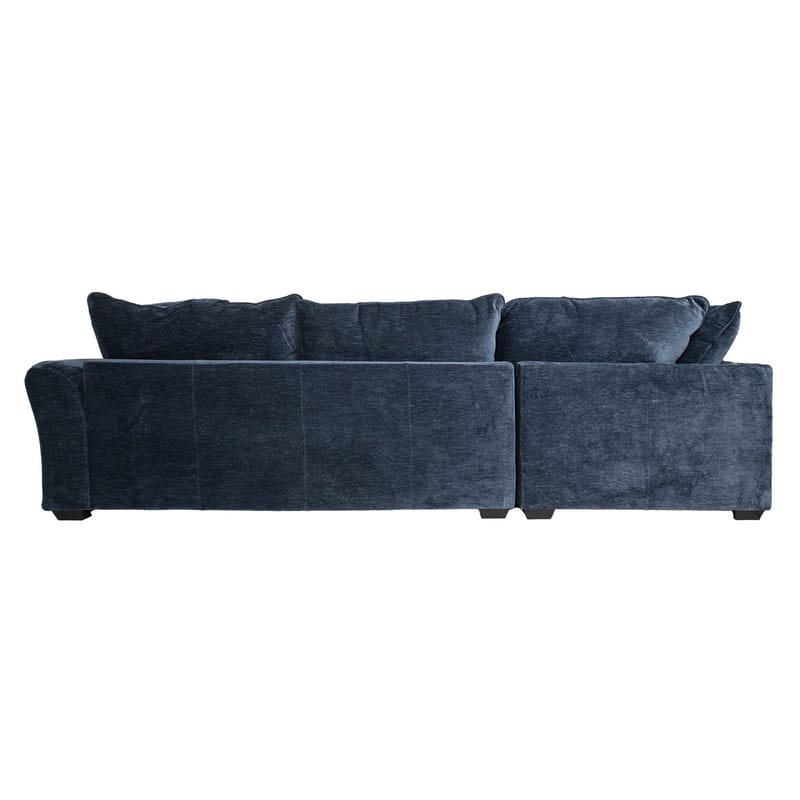 Hjørnesofa/ottoman Denvi - mørk blå - Møbler - Sofaer - Fløyelssofaer