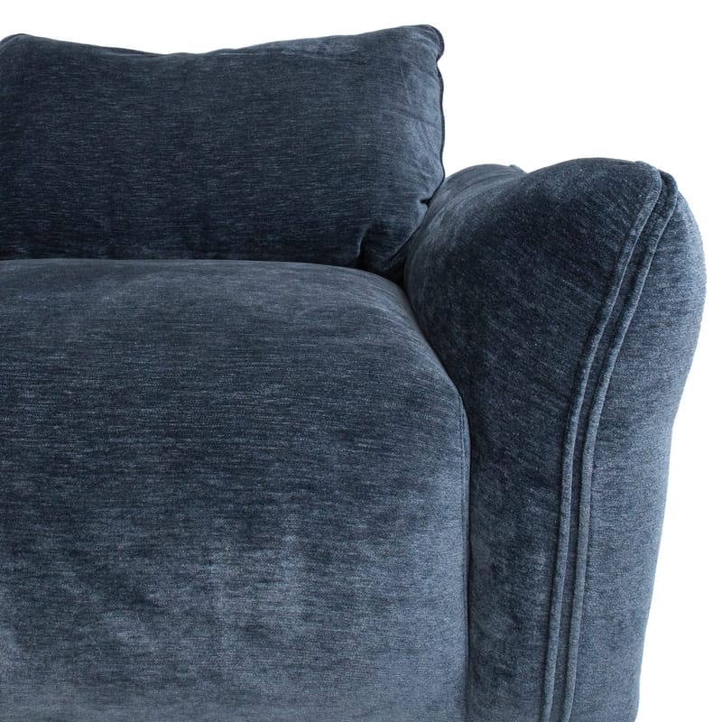Hjørnesofa/ottoman Denvi - mørk blå - Møbler - Sofaer - Fløyelssofaer