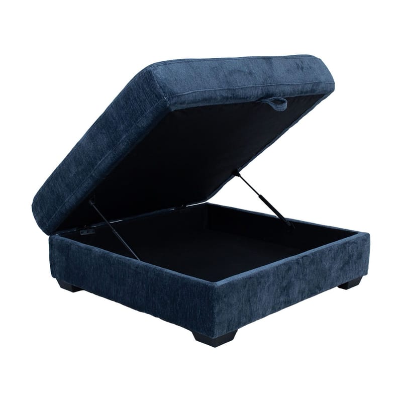 Hjørnesofa/ottoman Denvi - mørk blå - Møbler - Sofaer - Fløyelssofaer