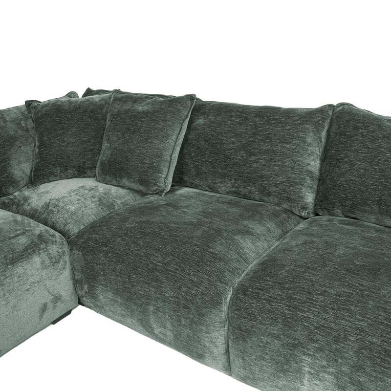 Hjørnesofa/ottoman Denvi - mintgrønn - Møbler - Sofaer - Fløyelssofaer