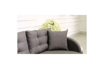 Hjørnesovesofa Albuferia Hjørne Antrasitt - Antrasitt - Møbler - Sofaer - Sofaer med sjeselong - 3 seters sofa med divan
