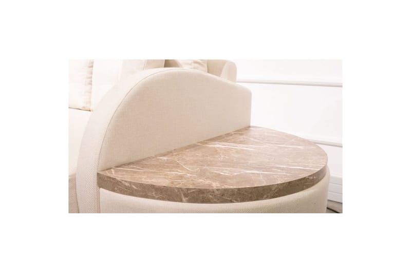 Hjørnesovesofa Albuferia Hjørne Krem - Krem - Møbler - Sofaer - Sofaer med sjeselong - 3 seters sofa med divan