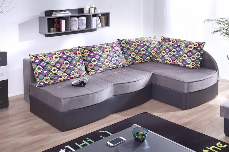 Hjørnesovesofa Lido 202x145x86 cm - Møbler - Sofaer - Skinnsofaer