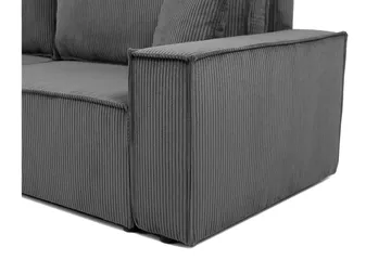 Hobson 3-seter Sovesofa 245 cm med Oppbevaring i Manchesterstoff - Beige - Møbler - Sofaer - 3 seter sofa