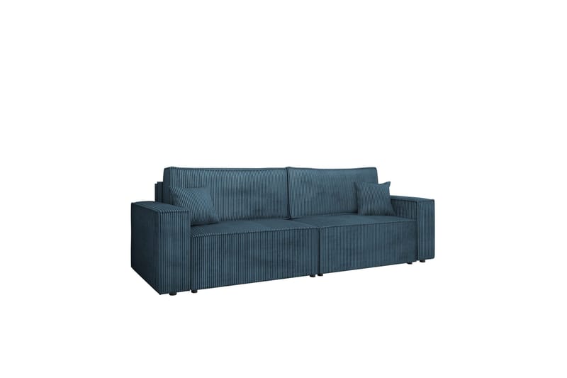 Hobson 3-seter Sovesofa 245 cm med Oppbevaring i Manchesterstoff, Blå