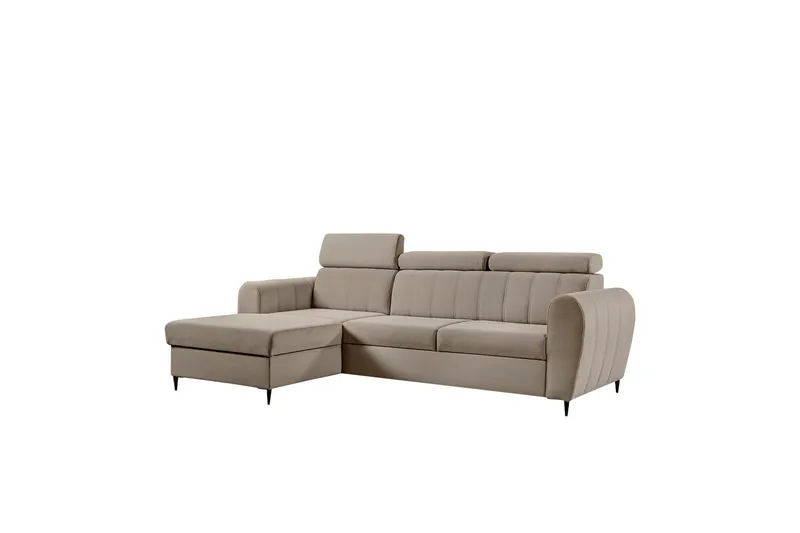 Hoffman Sofa med Sjeselong 3-seter, Beige