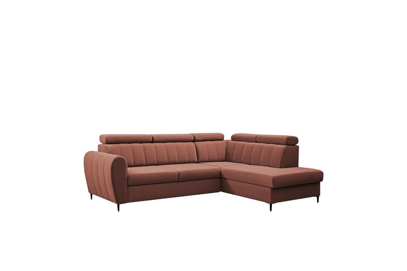 Hoffman Sofa med Sjeselong 3-seter, Kobber
