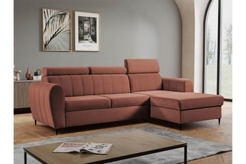 Hoffman Sofa med Sjeselong 3-seter - Kobber - Møbler - Sofaer - Sofaer med sjeselong - 3 seters sofa med divan