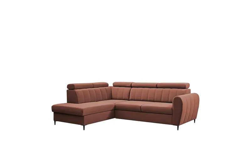 Hoffman Sofa med Sjeselong 3-seter, Kobber