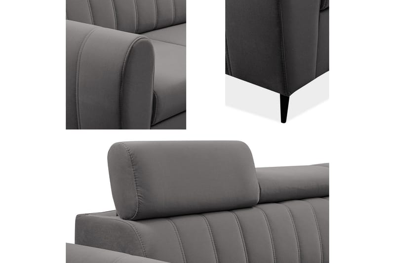 Hoffman Sofa med Sjeselong 3-seter - Kobber - Møbler - Sofaer - Sofaer med sjeselong - 3 seters sofa med divan