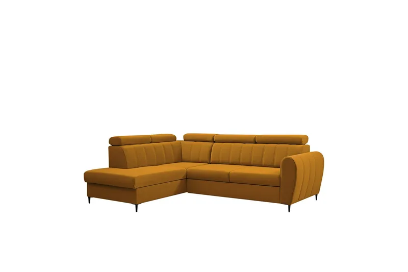 Hoffman Sofa med Sjeselong 3-seter, Oransje