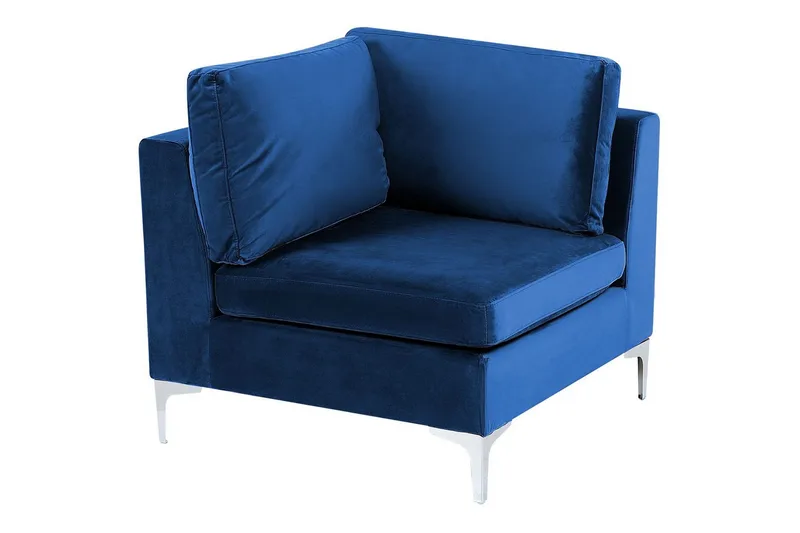 Hörnsektion Beliani Evja Blå blue