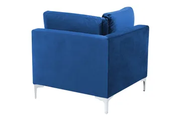 Hörnsektion Beliani Evja Blå NO_BRAND blue - Møbler - Sofaer - Modulsofaer - Hjørnemodul
