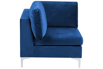 Hörnsektion Beliani Evja Blå NO_BRAND blue - Møbler - Sofaer - Modulsofaer - Hjørnemodul